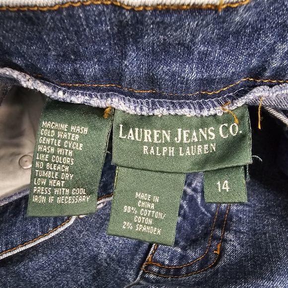 Ralph Lauren Lauren Jeans Co Y2K High Rise Mom Jeans Size 14 Vintage 90s Denim - Picture 4 of 7